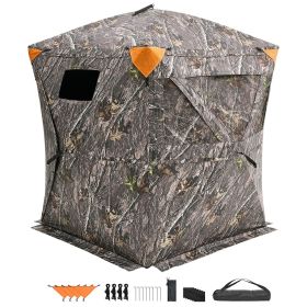 Hunting Blind, 270Â° Ground Blind, 1-2 Person Pop Up Deer Blind for Hunting with Carrying Bag, Portable Resilient Hunting Tent