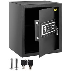 Safe Box, 1.7 CU.FT Fingerprint Safe Box for Money with 2 Keys & Digital Keypad, Q235 Steel Safe Box for Storing Cash, Jewelry, Pistols, Documents