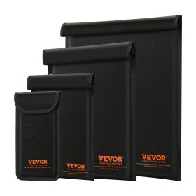VEVOR Faraday Bag, 4 Pack Faraday Pouch Set for Laptop(16.9x15), Tablet(13x10.2), Phone(7.9x4.7) & Radio(10.6x7.9)