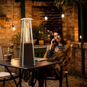 10000 BTU Portable Steel Tabletop Patio Heater with Glass Tube