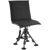 Hunting Chair, 360Â° Silent Swivel, Foldable Portable Blind Chair, Heavy-Duty Steel Frame Ground Stool Seat,with Seat Cover, Anti-Sink Feet
