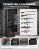 4 Gun Safe, Long Gun Cabinet for Rifles and Pistols, Quick Access Rifle Safe with 2 Ammo Slots, 2 Pistol Pockets & 2 Adjustable Racks