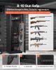 8-10 Gun Safe, Long Gun Cabinet for Rifles and Pistols, Quick Access Rifle Safe with 3 Pistol Pockets and Adjustable Racks