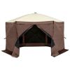Pop Up Gazebo Tent, Pop-Up Screen Tent 6 Sided Canopy Sun Shelter with 6 Removable Privacy Wind Cloths & Mesh Windows