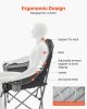 Oversized Camping Chairs, 450 lbs Heavy Duty Support, Portable Padded Folding Camp Chairs with Dual Cup Holders & Wine Glass Holders
