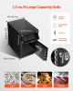 1.2 Cubic Feet Drop Safe, Large Capacity Front Drop Slot Safe Box with Digital Keypad, Heavy Duty 2 Tiers Cash Depository Box with Spare Keys for Cash