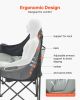 Double Camping Chair, Oversized Two Person Camp Chair with 660 lbs Heavy Duty Support, with Dual Cup Holders, Wine Glass Holders, Magazine Straps