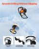 Gas Powered Ice Auger, 52CC 2-Stroke Ice Fishing Augers with 8" Steel Drill Bit, Cold-Resistant & Portable Post Hole Digger