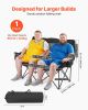 Double Camping Chair, Oversized Two Person Camp Chair with 660 lbs Heavy Duty Support, with Dual Cup Holders, Wine Glass Holders, Magazine Straps