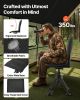 Hunting Chair, 360Â° Silent Swivel, Foldable Portable Blind Chair, Heavy-Duty Steel Frame Ground Stool Seat,with Seat Cover, Anti-Sink Feet