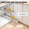 8.5"Wx21"Dx15"H Pull Out Cabinet Organizer, Heavy Duty Slide Out Pantry Shelves, Steel Roll Out Drawers, Sliding Drawer Storage for Home Under Sink