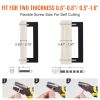 10 Pack Cabinet Pulls, 3in / 76mm Center to Center Slim Square Kitchen Cabinet Drawer
