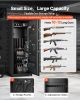 10-12 Gun Safe, Long Gun Cabinet for Rifles and Pistols, Quick Access Rifle Safe with 4 Pistol Pockets and 3 Adjustable Racks