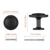 Cabinet Knobs, 30 Pack, 1.22 Inch Black Zinc Alloy Drawer Pulls & Door Handles, Mushroom Kitchen Solid Knobs Dresser Handles