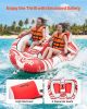 Towable Tubes for Boating, 2-Rider Inflatable Boat Tubes and Towables, 340 lbs Capacity Water Sport Tubes for Boat to Pull - with 2 Cockpits