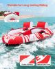 Towable Tubes for Boating, 2-Rider Inflatable Boat Tubes and Towables, 340 lbs Capacity Water Sport Tubes for Boat to Pull - with 2 Cockpits