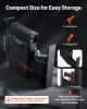 Gun Safe, Slider Handgun Gun Safe with Fingerprint/Password/Key, 3-Way Quick Access Firearm Case Box with Lighting for 1 Pistol & Magazine