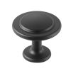 Cabinet Knobs, 30 Pack, 1.22 Inch Black Zinc Alloy Drawer Pulls & Door Handles, Mushroom Kitchen Solid Knobs Dresser Handles