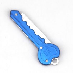 Personalized Mini Self Defense Keychains Suitcase Set Custom Combo Available (Style: Key Knife, Color: Blue)