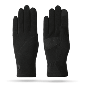 Womens Cold Weather Stretch Gloves With Warm Fleece LiningGloves (Color: Black)