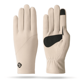 Womens Cold Weather Stretch Gloves With Warm Fleece LiningGloves (Color: almond)