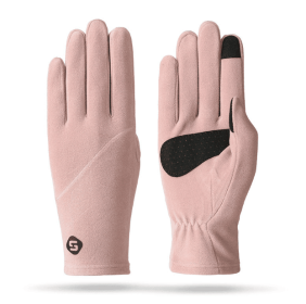 Womens Cold Weather Stretch Gloves With Warm Fleece LiningGloves (Color: pink)