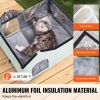 Heated Cat House, Outdoor Kitty Shelter with Adjustable Temperature and Timer