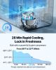 Car Refrigerator, DC 12/24V AC100-240V Compressor Electric Cooler, -4Â°F to 68Â°F Truck Refrigerator with APP Control, Wheels & Dual Zone