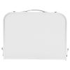 Folding Camping Table, Adjustable Height Portable Side Tables, Aluminum MDF Beach Table with Mesh Layer, Carrying Handle