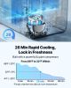 Car Refrigerator, DC 12/24V AC100-240V Compressor Electric Cooler, -4Â°F to 68Â°F Truck Refrigerator with APP Control, Wheels & Dual Zone